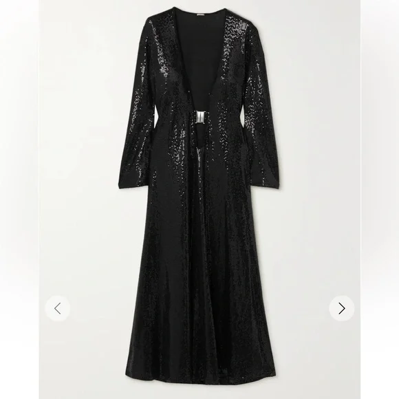 DODO BAR OR Nina embellished cutout stretch-jersey maxi dress black metallic 10